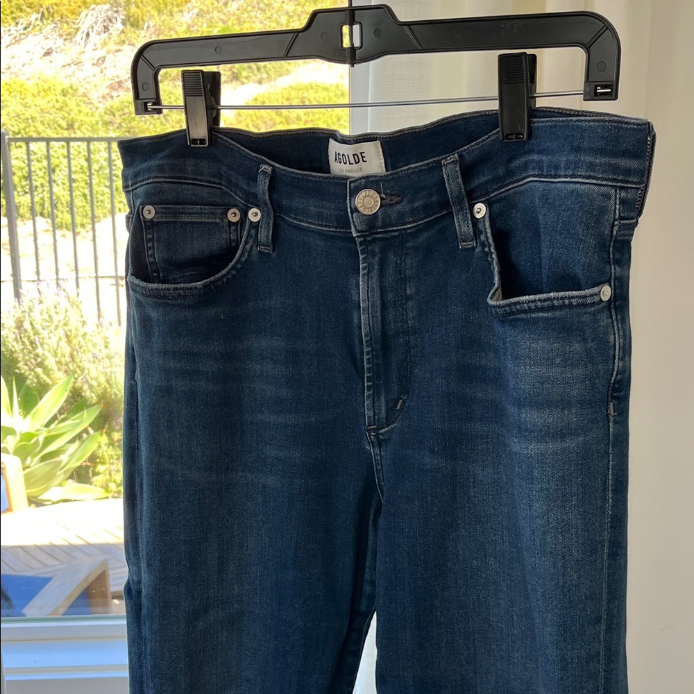 Agolde Cropped Jeans in Deep Blue